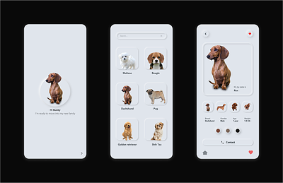 Neumorphism Screen Designs app design mobile design ui