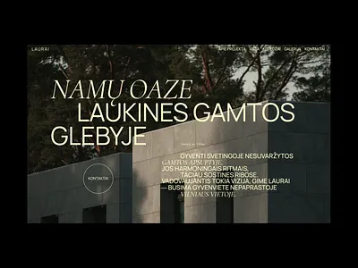 Laurai, homepage animation animation architecture biege black color forest grid homepage house housing interaction minimal parallax photo real estate scroll smooth ui web website