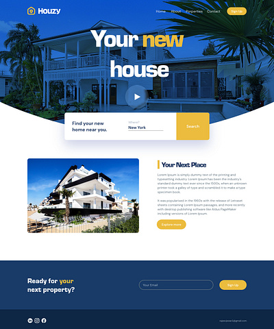 Houzy Design ui uiux visual design webdesign webdevelopment