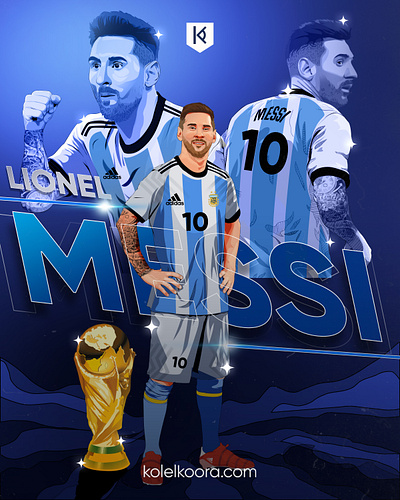 messi art digital painting illustration messi vector illustration