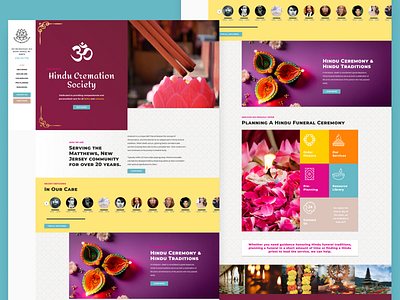 Hindu Cremations Website Design branding colorful cremation design funeral home graphic design illustration logo redesign typography ui ui design uidesign ux vector website design