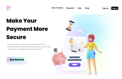 Payment-Landing Page design landing page payment page ui uiux webdesign