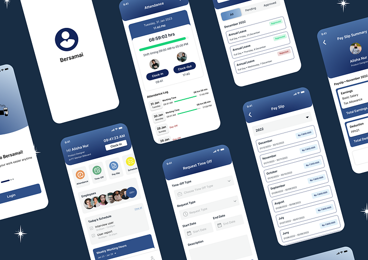 Bersamai - HR Management Mobile App by aisha media on Dribbble