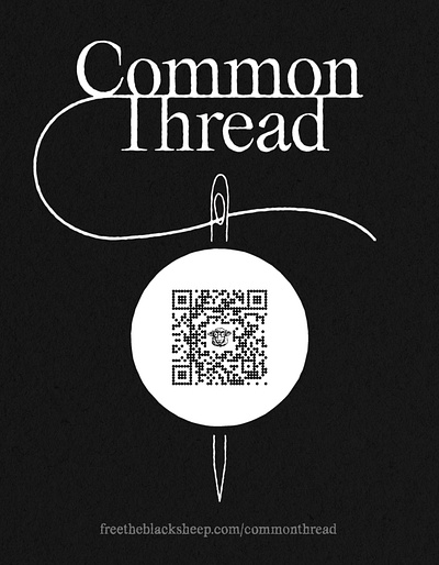Common Thread graphic design illustration nonprofit print qr code typography