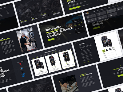 Symtech - Web Design auto dark theme e commerce ecommerce graphic design headlamp home page industrial masculine modern tech ui user experience ux uxui web web design website website design