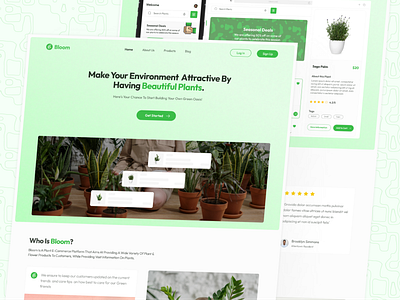 Plant Store Landing Page UI Concept landing page ui