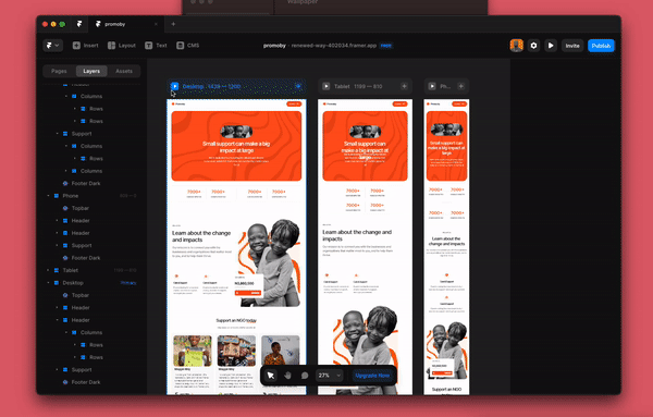 NGO Website (Framer Development) adobe illustrator branding design figma framer illustration minimalist ui uidesign website