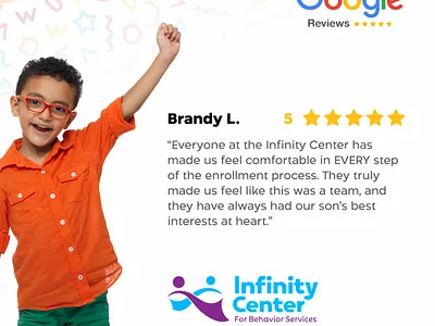 Infinity Center for Behavior Services - Google Reviews autism services flyer google reviews graphic design social media