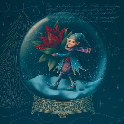 Christmas Elf – Procreate Illustration christmas drawing elf graphic art graphic design graphics illustration procreate raster graphics snowball