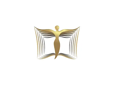 Book Angel Logo FOR SALE angel book branding design for sale graphic design illustration logo natural vector