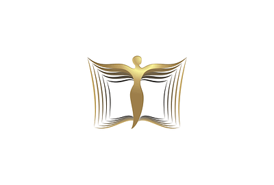 Book Angel Logo FOR SALE angel book branding design for sale graphic design illustration logo natural vector