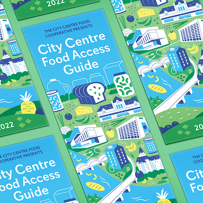 City Centre Food Access Guide art design graphic graphic design illustration pamphlet print