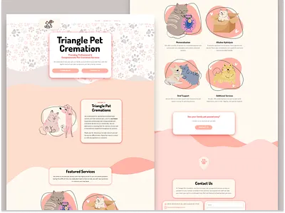 Friendly & Colorful Pet Cremation Website animation branding colorful cremation design feminine funeral home graphic design icon illustration logo pet playful typography ui ui design uidesign ux vector website design