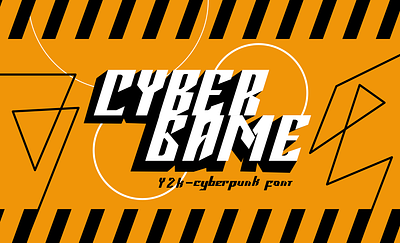 CyberGame - Y2K-cyberpunk font branding cyberpunk design digital asset font font asset font preview futuristic font graphic design logo typography y2k