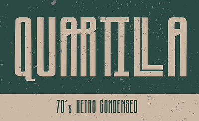 Quartilla - 70's Retro Condensed branding condensed design digital asset font asset font preview graphic design illustration logo retro retro font typography ui