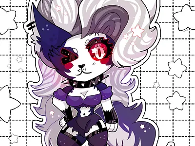 Loona - Sticker anthro character character design digital art digitalart fanart fantasy furry illustration rocioam7