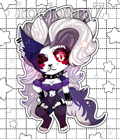 Loona - Sticker anthro character character design digital art digitalart fanart fantasy furry illustration rocioam7