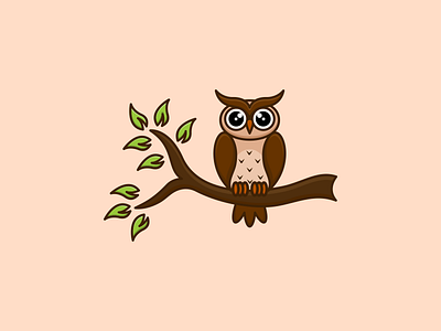 Cute Owl Logo animal app branding cute design graphic design illustration logo owl typography ui ux vector