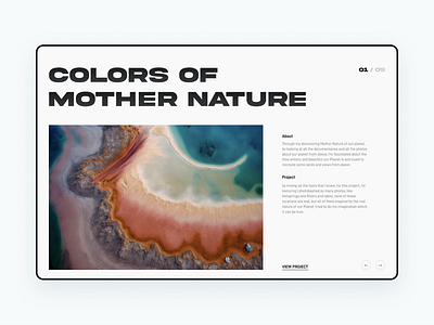 Colors Of Mother Nature design layout ui ux web