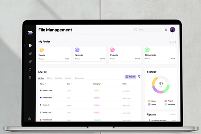 File Management Dashboard app branding dashboard design file management mockup ui ux