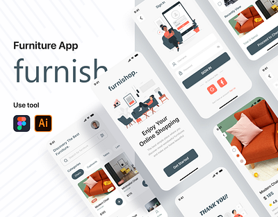 Case Study Furniture App app design furniture ui uiux