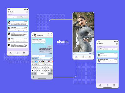Chattie- instant message app app dailyui figma logo mockups prototype ui wireframes