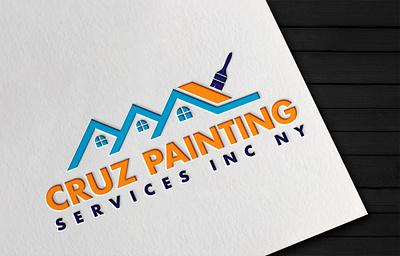 Cruz Painting Services Inc Ny 1 brand identity branding design illustration illustrator logo logo design logodesign ui vector