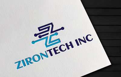 Zirontech Inc brand identity branding design illustration illustrator logo logo design logodesign ui vector