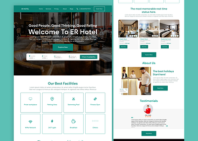 hotel booking website landing page booking booking website booking website landing page ecommerce food hotel hotel website hotel website landing page landing landing page ui design ux