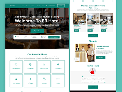 hotel booking website landing page booking booking website booking website landing page ecommerce food hotel hotel website hotel website landing page landing landing page ui design ux