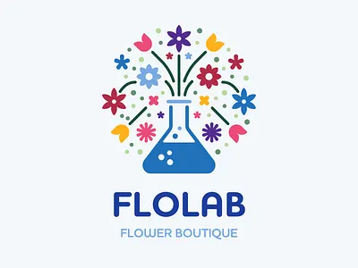FloLab boutique branding design flora flower lab logo logotype