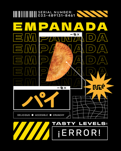 Empanada: Tastiness levels above average design graphic design illustration typography vector