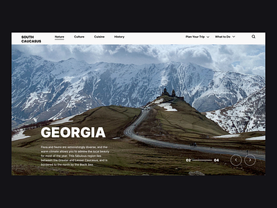 South Caucasus / GE. website page concept 2 caucasus design georgia graphic design minimalism typography ui web design