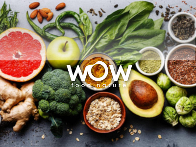 "WOW food nature" logo branding design graphic design logo vector