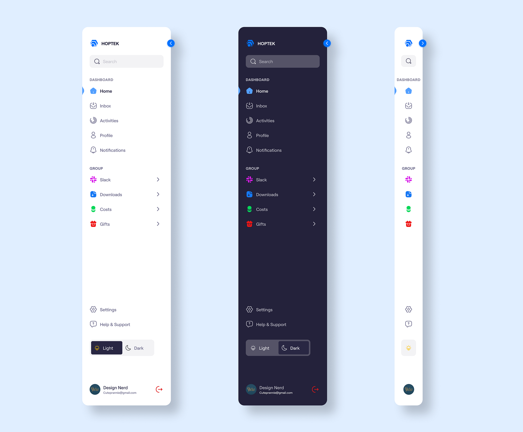 Navigation Bar(Light and dark mode) by Prince Ojakorotu on Dribbble