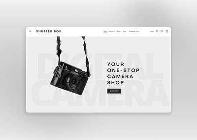 Camera shop - Homepage design design ecommercial ui web design webdesign website website design