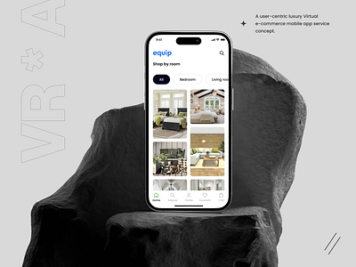 Equip Mobile Interface Ui Kit app apps clean app commerce design ecommerce minimal app mobile mockup vr