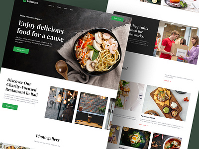 Restaurant landing page clean design drink eat food landing page modern restaurant ui uidesign user experience ux web design website western