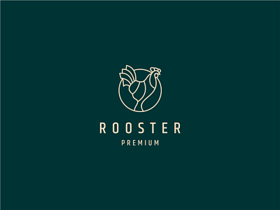 Rooster line art logo 3d animation app branding business design graphic design illustration logo rooster line art logo ui