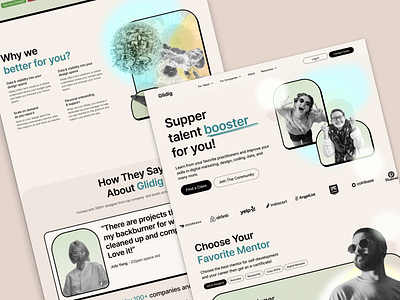 Glidig: Talent Booster Platform design employee figma graphic design opportunities product design skill talent ui ux web design