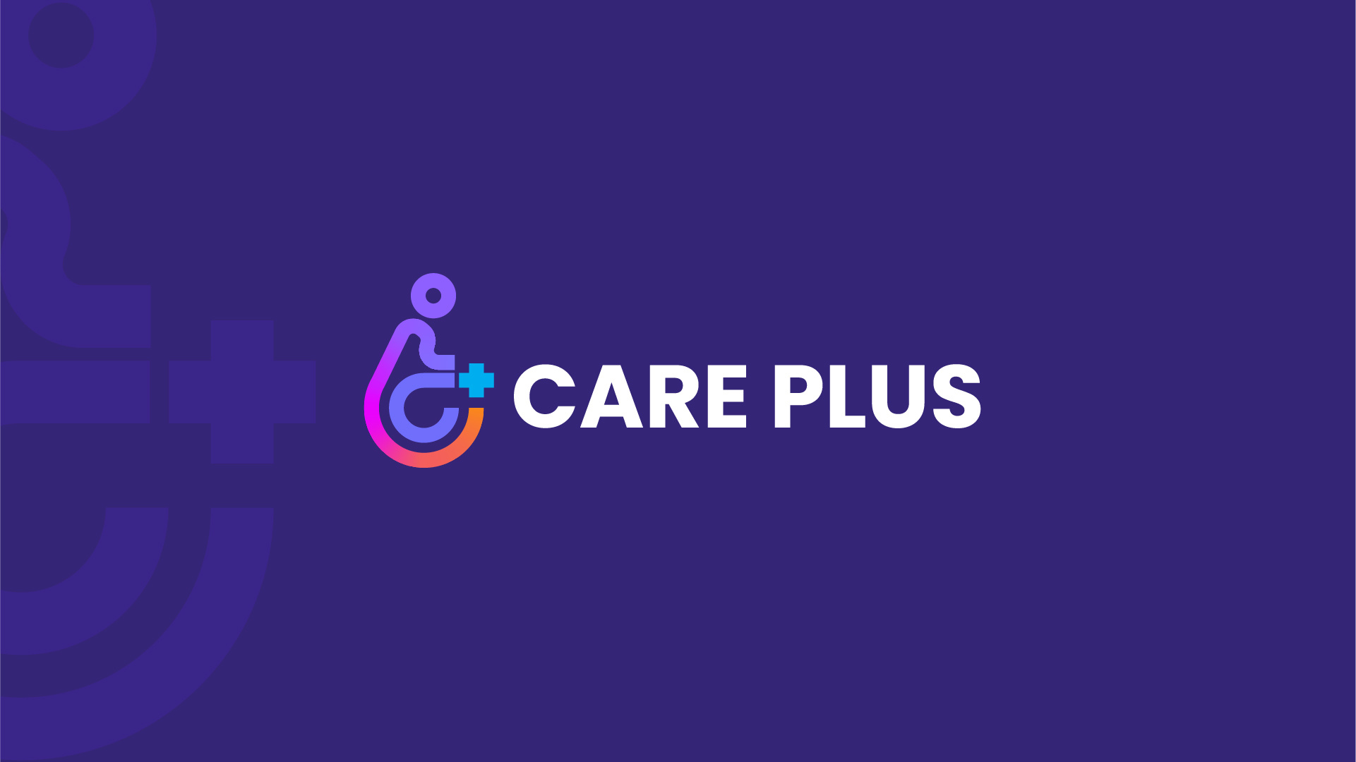 Care Plus Logo Concept 3d brand identity branding cribbled design graphic design illustration logo logomark logos logotype wheel chair