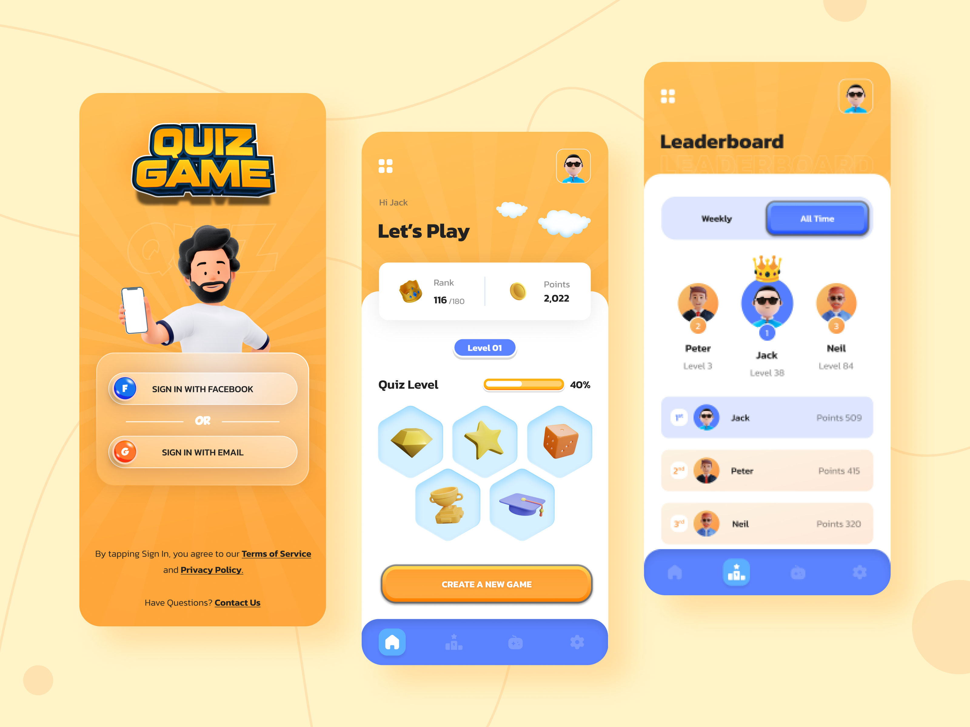 Özgüncan Gümrah - Anime Quizz Mobile Game Leaderboard UI