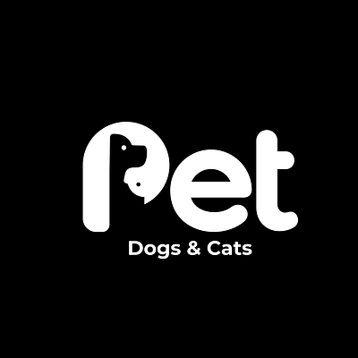 P + CAT + DOG cat design dog graphic design icon logo minimal pet vector