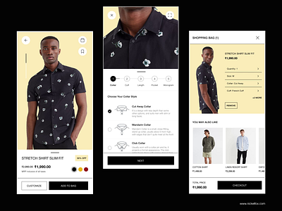 Custom Clothing | Mobile Ios App Concept android animated animation app branding clean clothing custom clothing design e commerce exploration fashion interface ios mobile interaction motion graphics online shop shop ui ux
