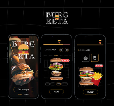 Burgeeta - Your favourite burger place app design mobile ui ui design