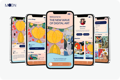Moon | NFT App app case study design ui