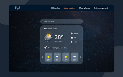 Astronomical website astronomical website design graphic design illustration moon phase ui ui design uiux design ux website