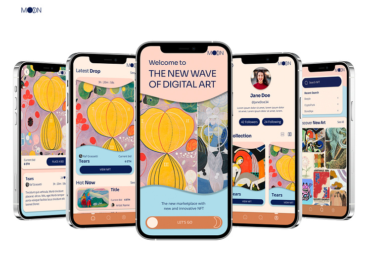 Moon NFT App by Amanda on Dribbble