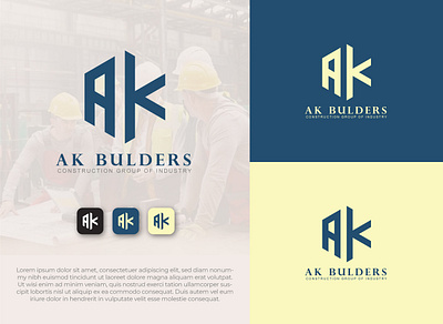 AK Builders Construction Company Logo Design brand identity brand logo branding branding design building construction design design logo designer graph arts graphic artist graphic design illustration llc logo logo design