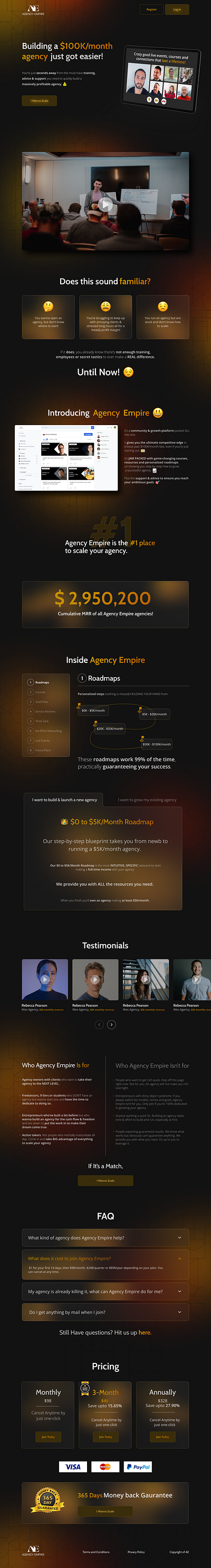 Agency Empire cms figmatowebflow interactions ui webdesign